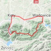Mapa Wycieczka na górę Żar z Wadowic